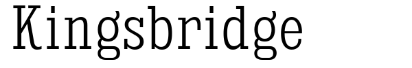 Kingsbridge font preview